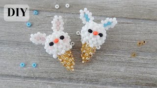 How to make a beaded Ice cream Bunny