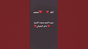 سوره النجم بصوت الشيخ ماهر المعيقلي #اكسبلور #تلاوة_خاشعة #قرآن #لايك #تيك_توك #دويتو
