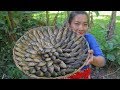 FISH RECIPES - Cooking a lot of Fish With Banana Tree Recipe