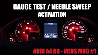 Audi A4 B8 - Vcds Coding Mod - Needle Sweep Gauge Test