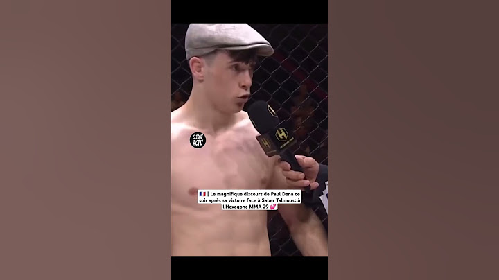 🇫🇷 | Le magnifique discours de Paul Dena ce soir après sa victoire face à Saber Talmoust
