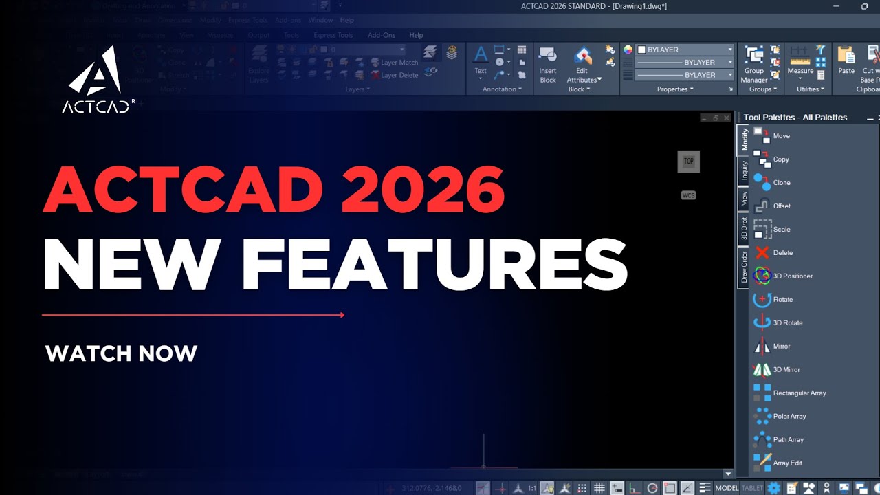KEY FEATURES IN ACTCAD 2026