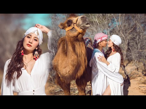 Khánh Thi đẹp tựa nữ thần trong bộ ảnh style Trung Đông với Phan Hiển & Kubi