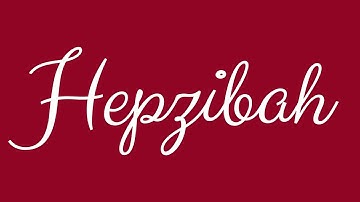 Learn how to Sign the Name Hepzibah Stylishly in Cursive Writing