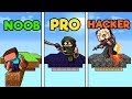 Minecraft - NOOB vs PRO vs HACKER - SKYWARS WITH GUNS!