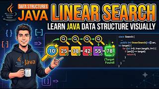 Learn Java Data Structure Visually - Linear Search | #java #datastructures #linearsearch #visual