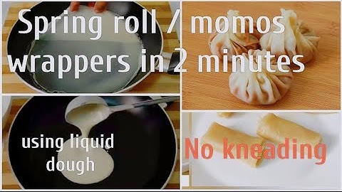 #Springrollsheets/ #Momoswrappers in 2 minutes,2 Ways using liquid dough | No kneading No rolling