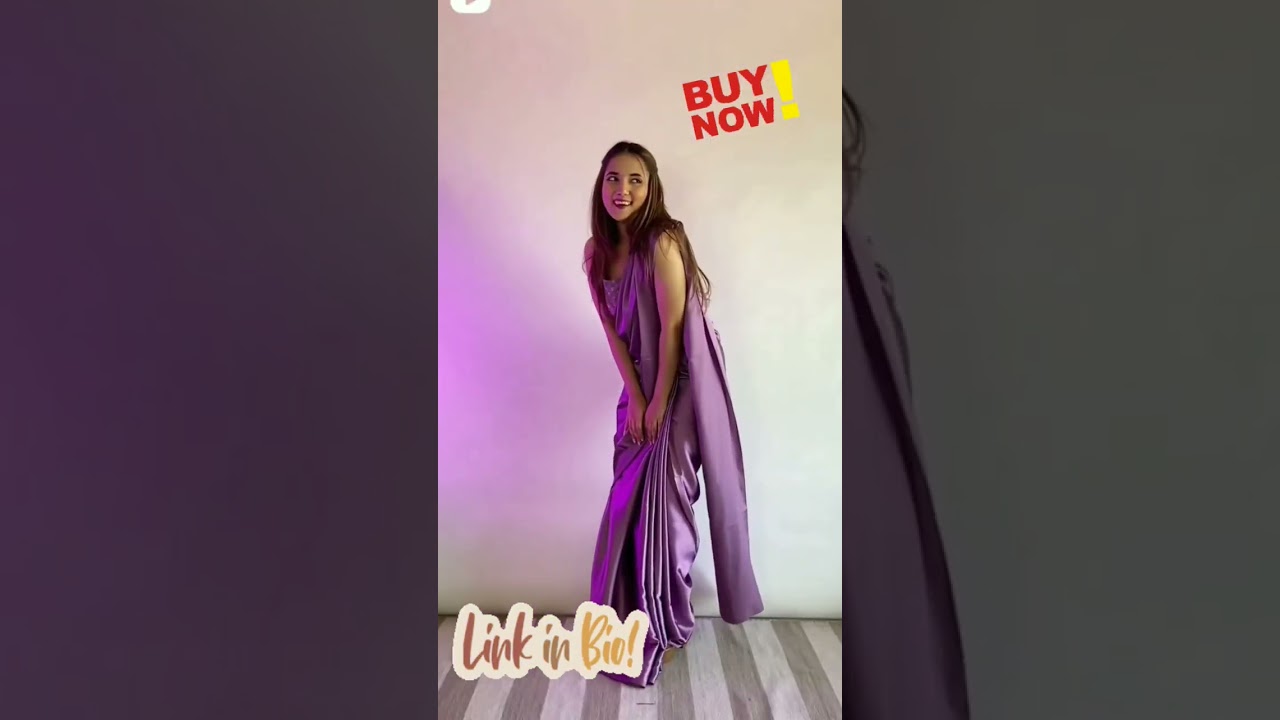 Satin Silk Plain Saree with Designer Blouse Piece|| party wear ||