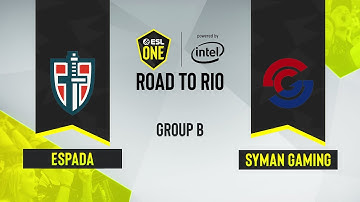 CS:GO - ESPADA vs. Syman Gaming [Inferno] Map 1 - ESL One Road to Rio - Group B - CIS