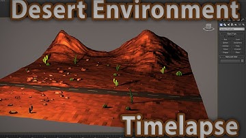 Desert Environment 3d modeling Timelapse | Low Poly landscape |