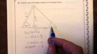 CCEA GCSE MATHS HIGHER SUMMER 2015 q26