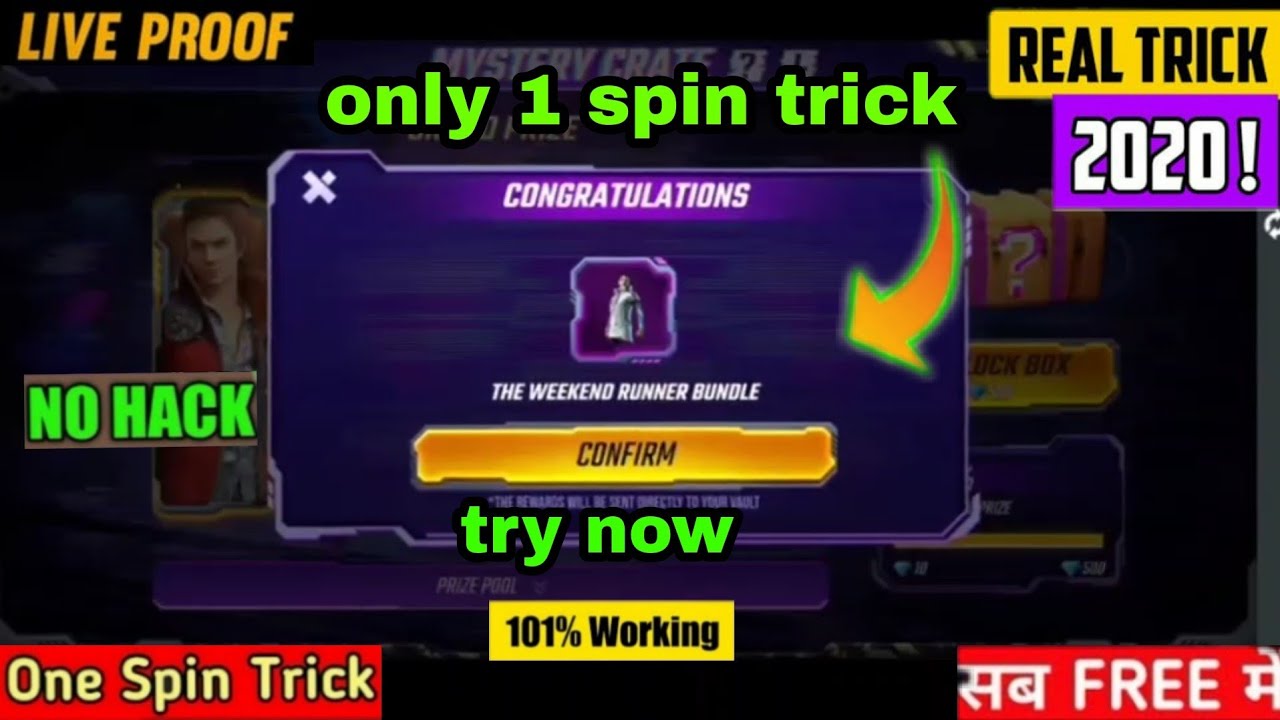 only 1 spin mystery crate bundle permanent | mystery crate 1 spin event | free fire new event