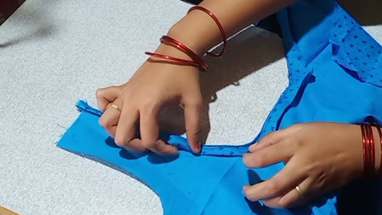 Dress round neck jointing with simple tips//roung neck stitching for beginners//neck Patti jointing