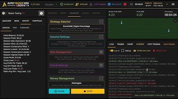 Live Trading   Digits Percentage Strategy : Binary Auto Trader