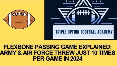 Flexbone Passing Game Explained: Army & Air Force Threw Just 10 Times Per Game in 2024