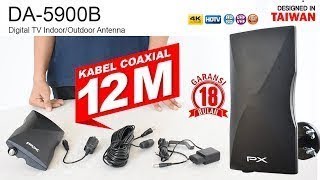 Antena TV PX DA-5900B Indoor Outdoor Antena Digital Analog Kabel 12M
