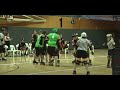 Roller derby  effective 2 wall defensive blocking plus concurrent offence