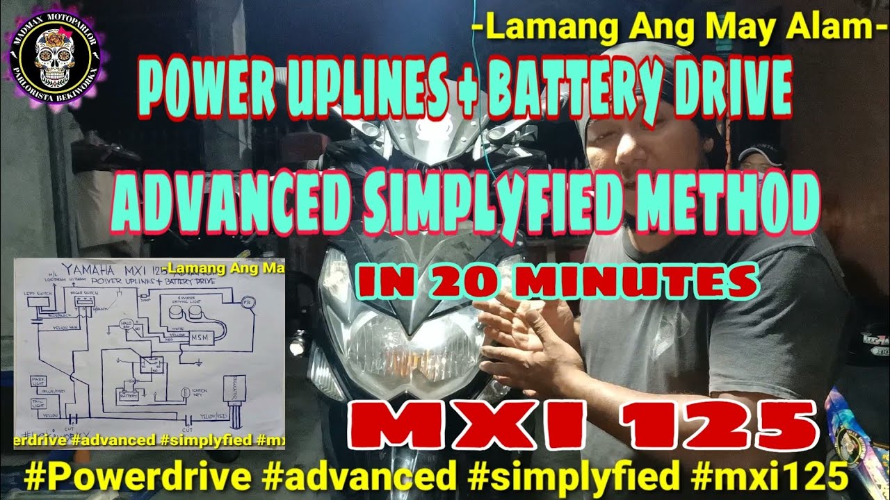 20 minutes lng expert kana sa pagwiring ng MIO MXI 125 GAMIT ANG POWER UPLINES + BATTERY DRIVE