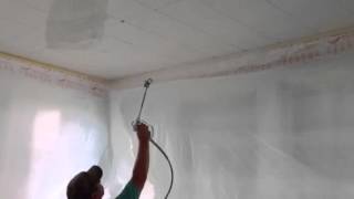 Spraying Interior Ceiling Primer - Sherwin Williams ProBlock