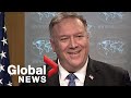 US election: Mike Pompeo jokes there will be "a smooth transition to a second Trump administration"