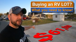 Buying an RV lot  Everything you need to know!
