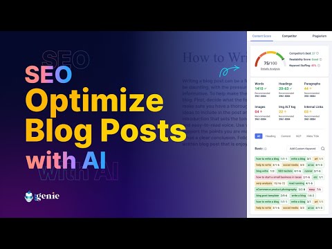 Blog SEO Optimization with Ai in Minutes | SEO Feature | GetGenie AI