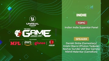 Indian Indie Superstar Panel | India Game Developer Conference 2021 - 13th Edition