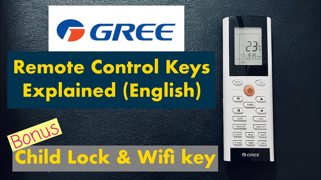  ENGLISH How To Use Gree Ac Remote Control Function Gree Dc Inverter 