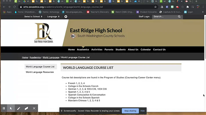 ERHS World Language Department Course Listings