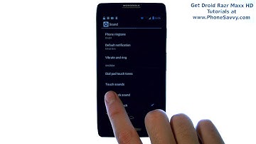 Motorola Droid Razr Maxx HD - How Do I Enable Touch Sounds
