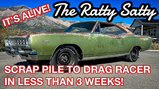 Abandoned 1968 Plymouth Satellite | First Drive in Years!  From Scrap Pile to Daily Driver/Drag Car