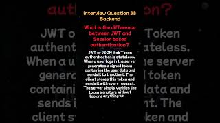Interview Question 38 | Backend | The "Authentication" Blueprint Every Dev Needs! 🔑