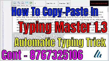 #Typing Master 1.3 (All Versions) Trick...Contact Us For Trick:-8767325106