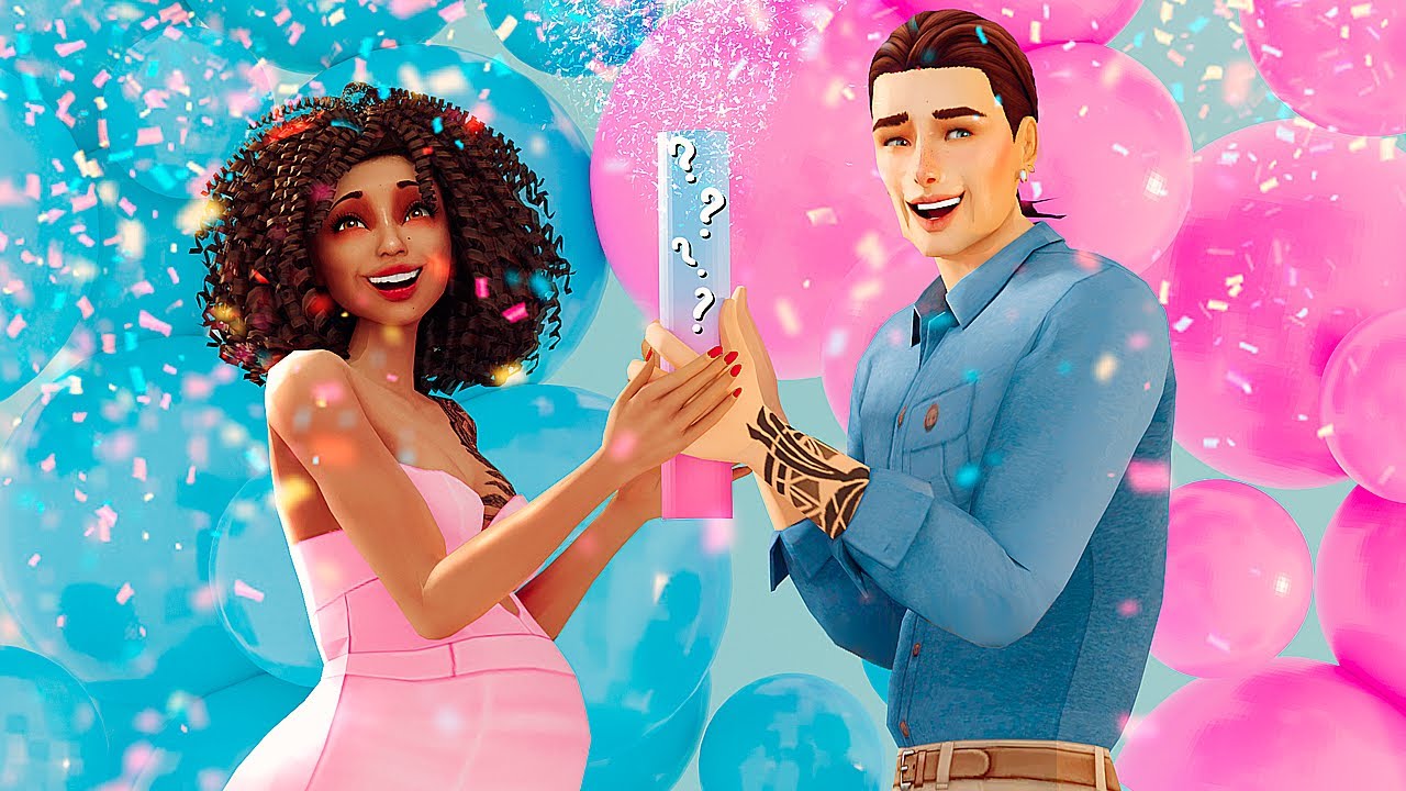 SIMS 4 GENDER REVEAL PARTY 💙👶💖 YouTube