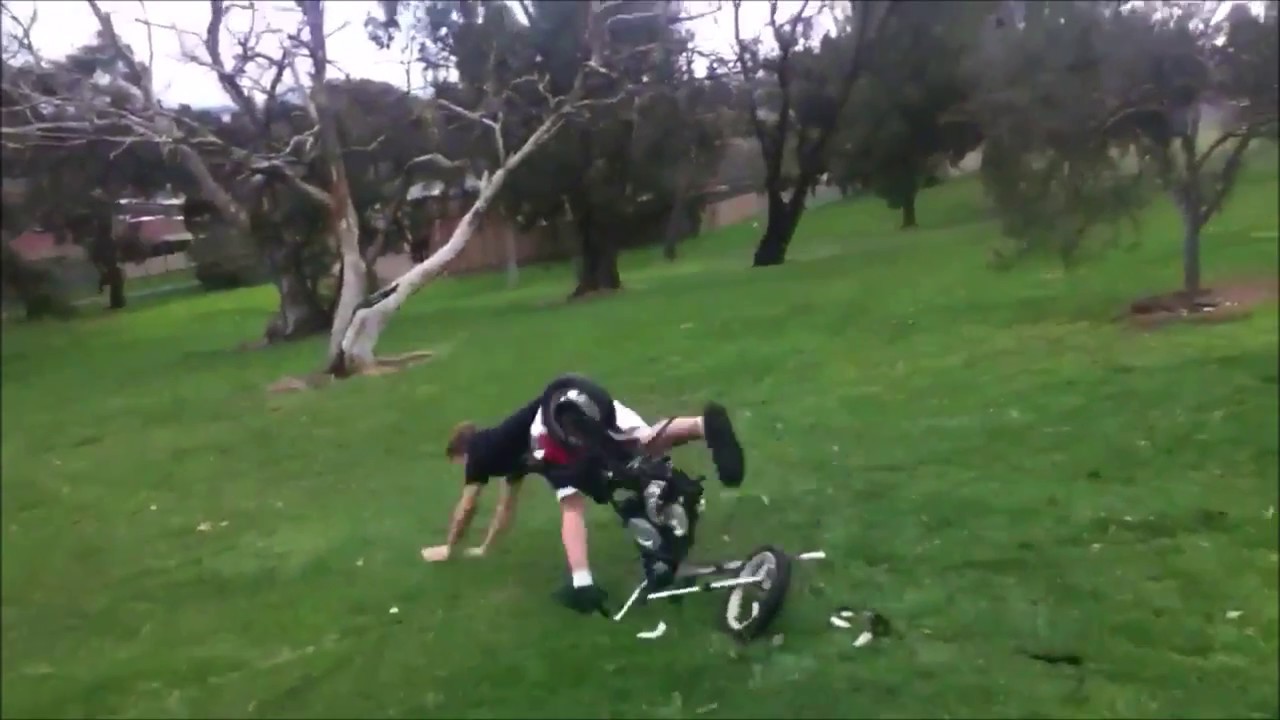 Guy epic fails a mini bike jump YouTube