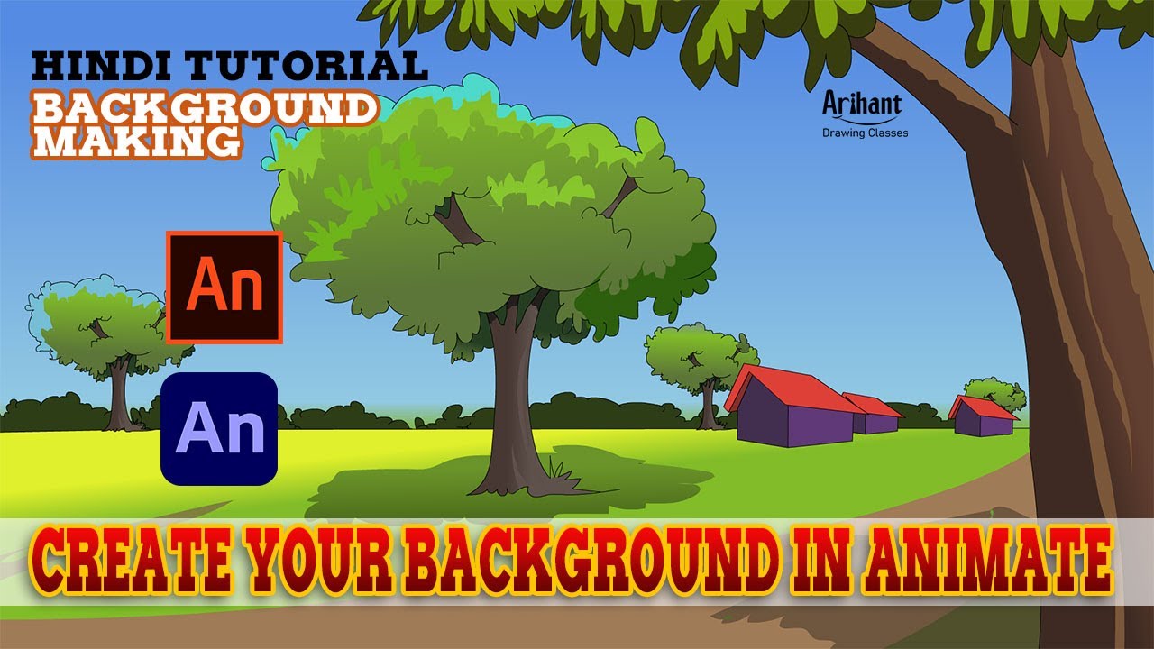 Tutorial Background Screen Create your background in Animate for YouTube animation video / Hindi ...