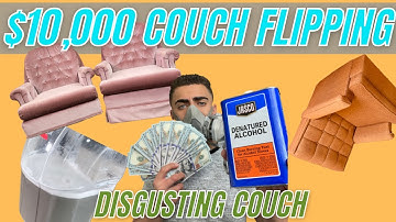 COUCH FLIPPING ON FACEBOOK MARKETPLACE | FURNITURE FLIPPING | Turning $0 into $10k Challenge 2021