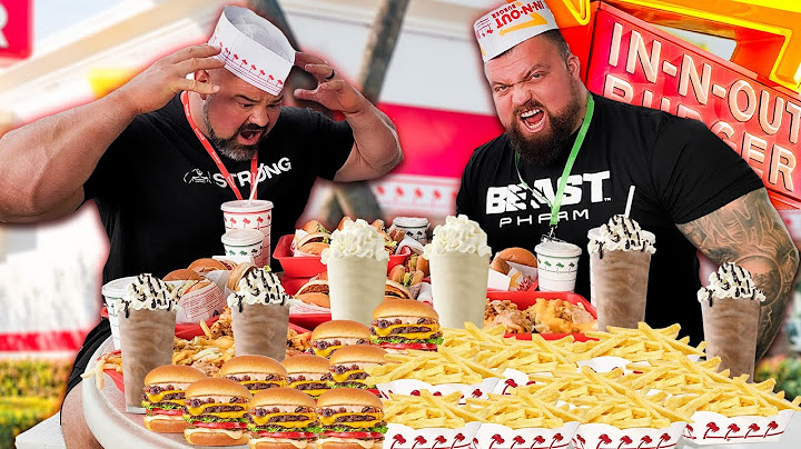 STRONGMAN VS. IN AND OUT BURGER CHALLENGE | EDDIE HALL