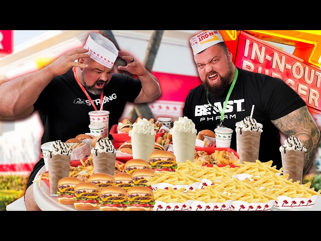 STRONGMAN VS. IN AND OUT BURGER CHALLENGE | EDDIE HALL class=