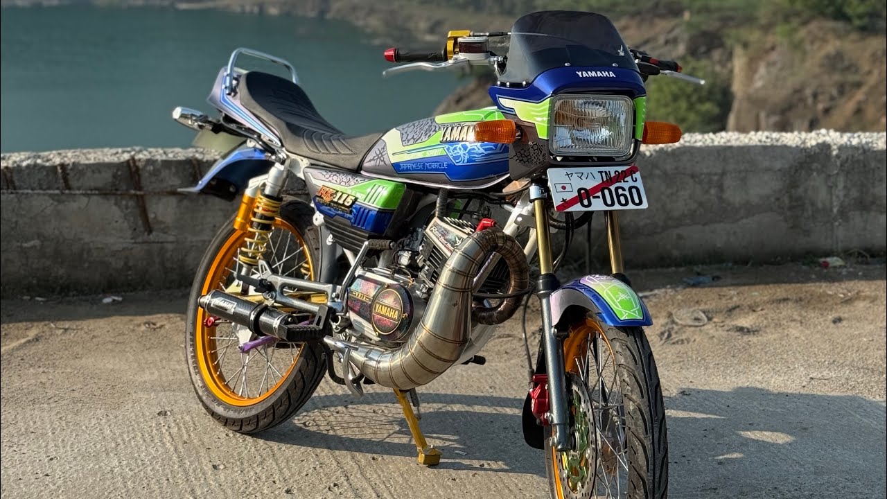 Yamaha RX-115 RXS custom built by KC CUSTOMS Chennai contact ...