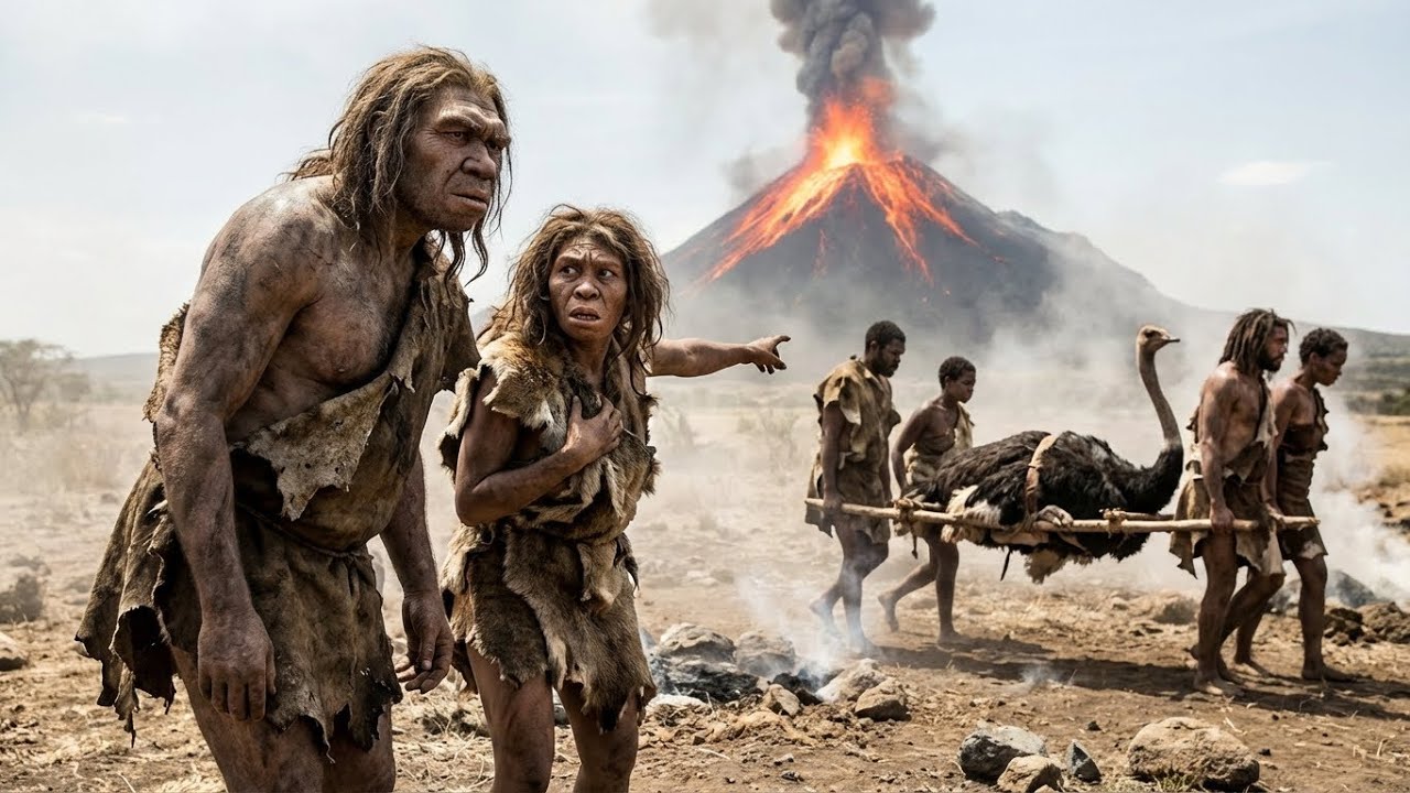 Life 2.3 M Years Ago: Homo habilis Ancestor VS Giant Goose Ancestor –Deadliest Volcano Encounter