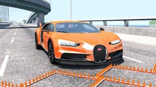 Massive Spike Strip Pileup Crashes #10 – BeamNG Drive | CrashBoomPunk