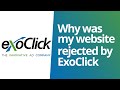 Why was my website rejected by exoclick