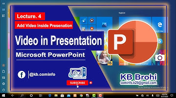 Lec. 4. How to add Video in PowerPoint Presentation- Videos in PPT  || KB Brohi