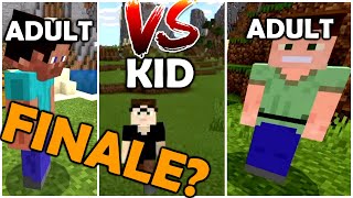 FINALE? SPEEDRUNNER (kid) vs 2 HUNTERS (adults)  Minecraft Manhunt  Windows 10 Bedrock  BASEMENT