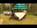 UNBOXING COLEMAN 10X10 INSTANT SCREENED CANOPY || POP UP TENT