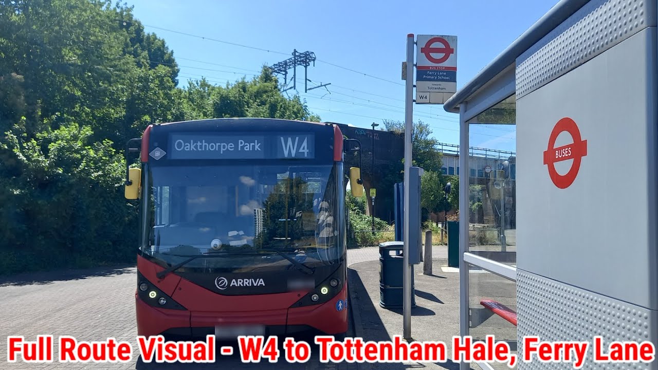 Full Route Visual | London Bus Route W4 - Oakthorpe Park to Tottenham Hale, Ferry Lane | ARRIVA LDN