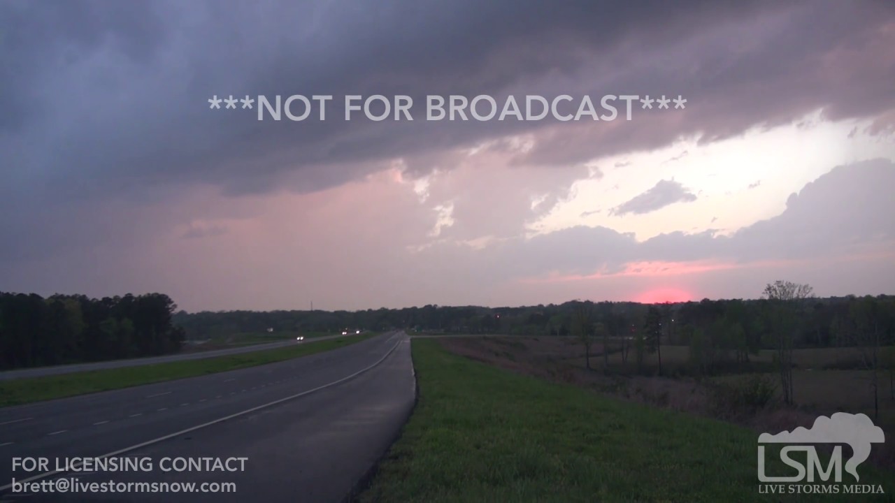 4-5-17 Anniston, Al supercell and sunset timelapse