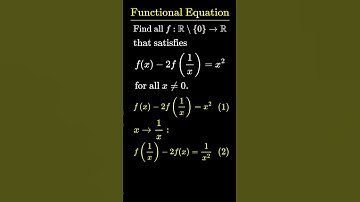 Have You Solved a Functional Equation Before?