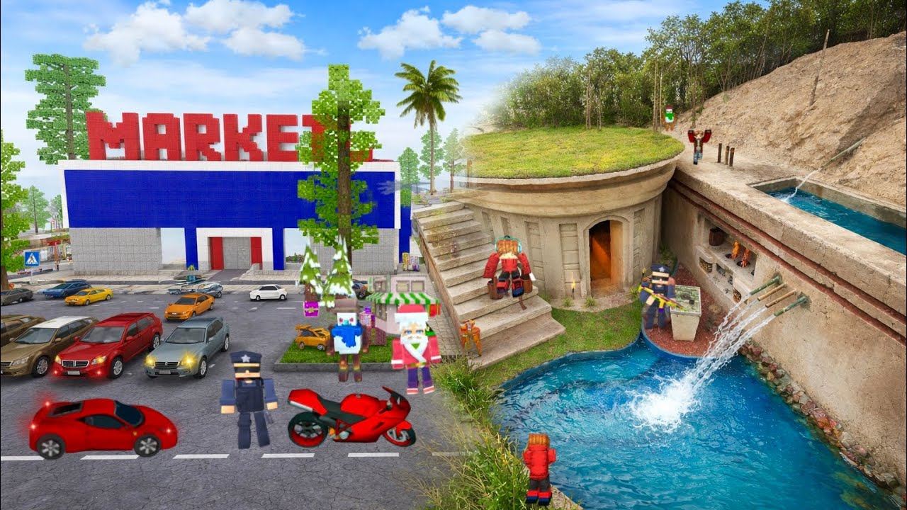 School Party Craft – I Spent 100 Days Building a Modern Underground HUT With Secret SWIMMING POOL🔥😱